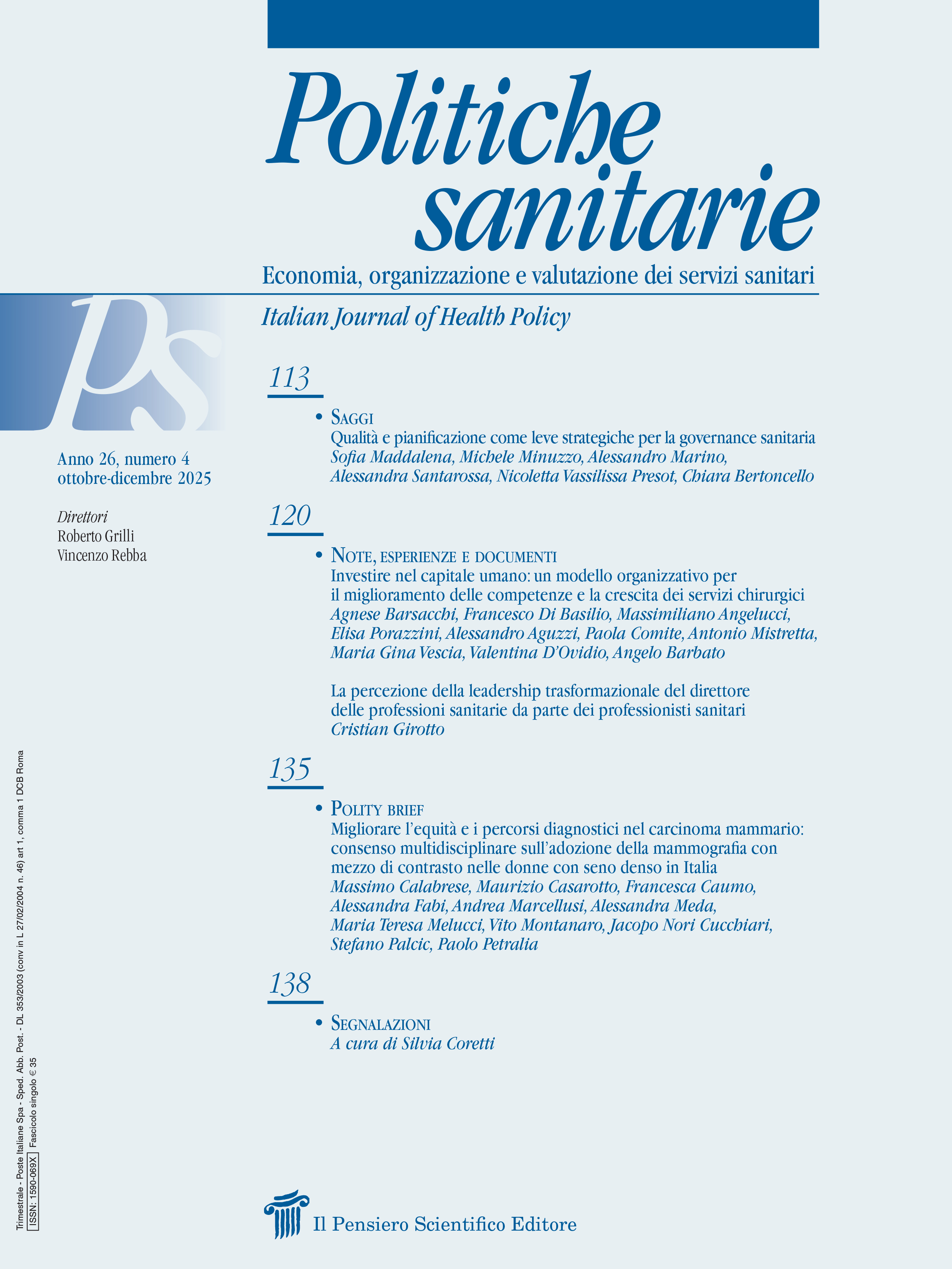 2025 Vol. 26 N. 4 Ottobre-Dicembre